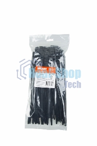 Хомут-стяжкa нейлоновая усиленная с двойным горизонтальным замком Rexant 260x9,0 мм, черная, упаковка 100 шт.