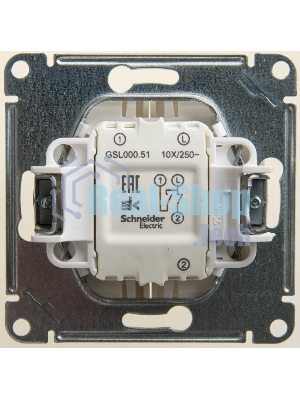 Механизм выключателя 2-кл. СП Glossa сх.5 10А IP20 10AX перламутр SchE GSL000651