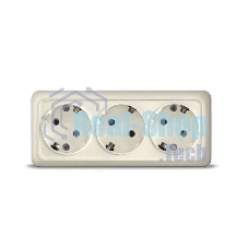 Розетка 3-м ОП Олимп с заземл. беж. UNIVersal 1167
