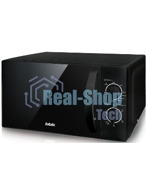 Микроволновая печь BBK 20MWG-739M/B черный, 20 л, 700 Вт, поворотный механизм