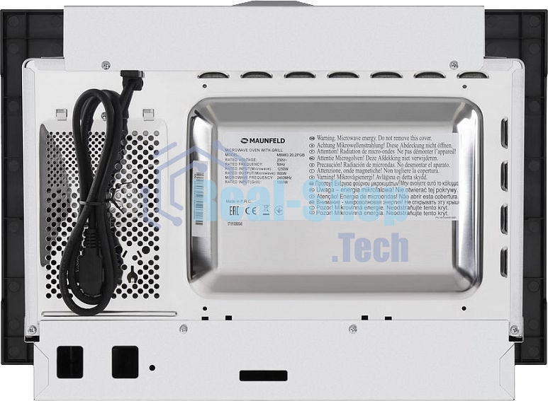 Микроволновая печь встраиваемая Maunfeld MBMO.20.1PGB черный, 20 л, 800 Вт, переключатели - поворотный механизм
