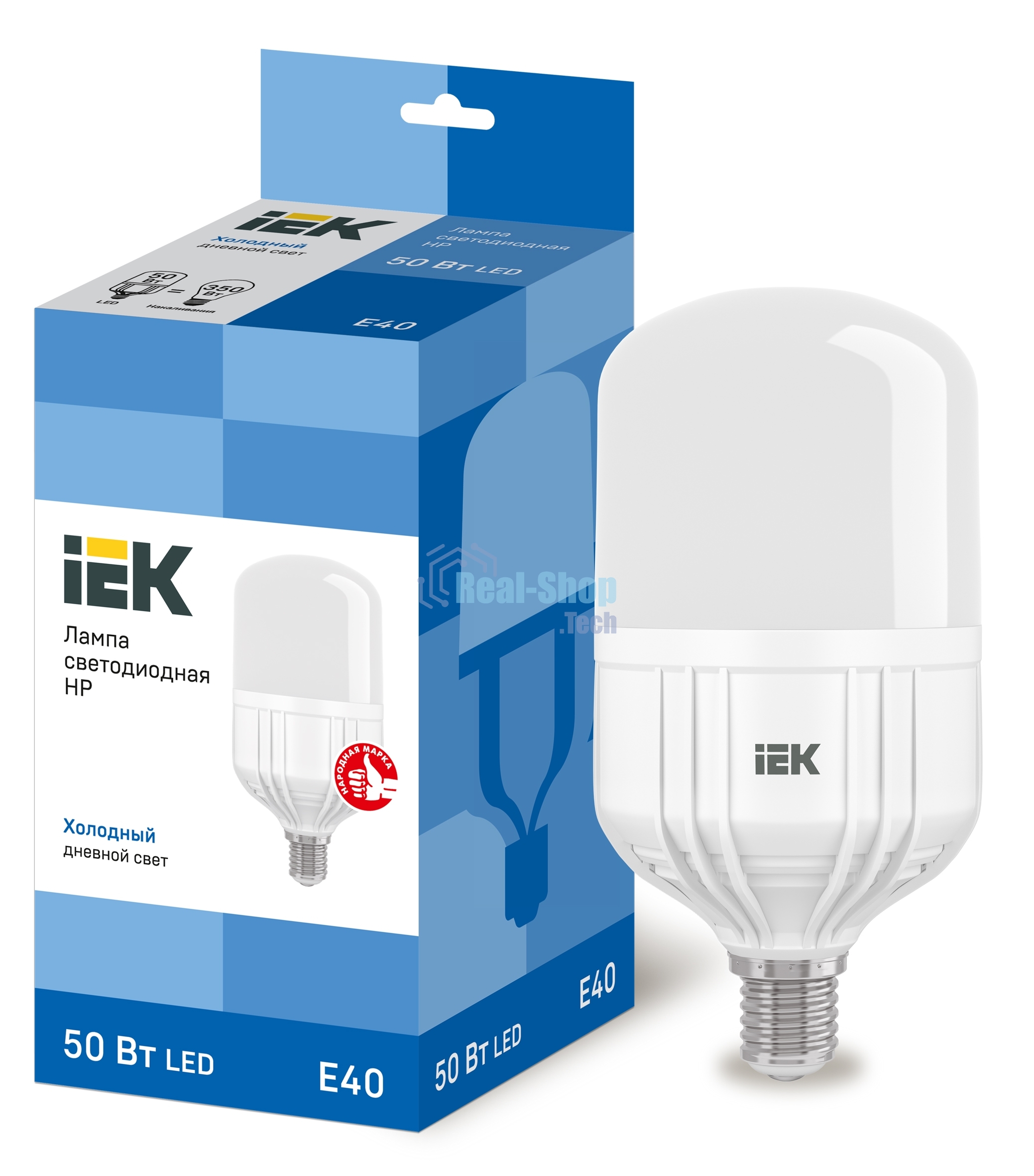 Лампа cветодиодная Iek LLE-HP-50-230-65-E40 HP 50Вт 230В 6500К E40 IEK