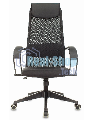 Кресло Бюрократ CH-607 TW-01 черный, сетка, подголовник