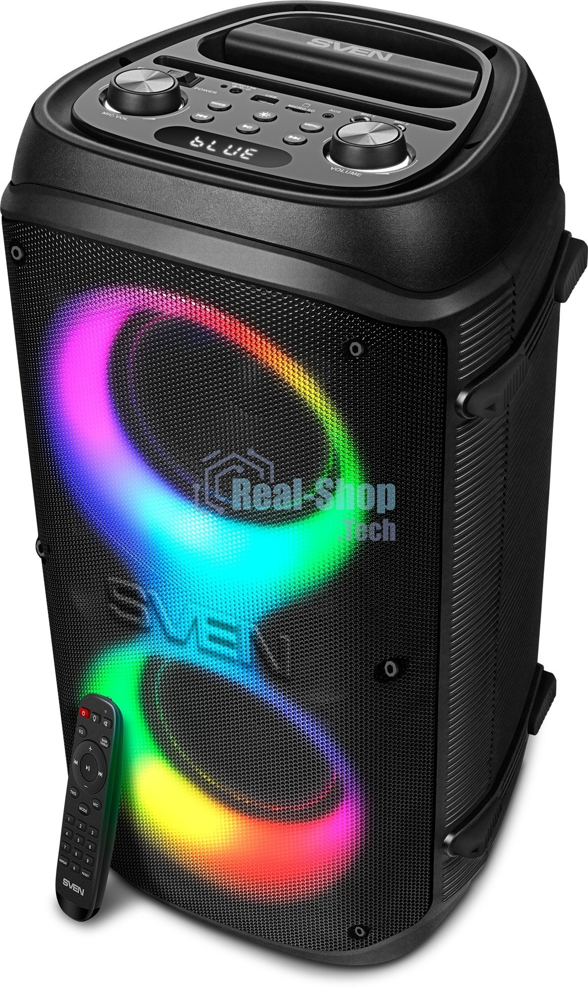 Колонка портативная Sven PS-800 черный 100W 2.0 BT 10м 4400mAh