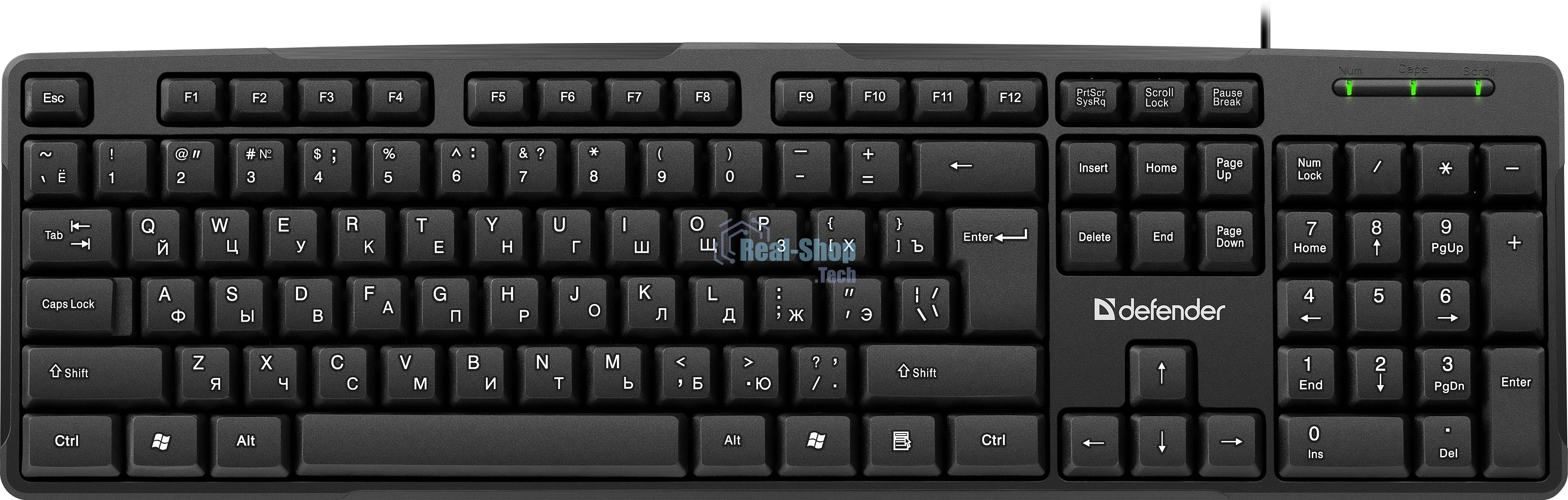 Клавиатура проводная Defender Next HB-440 RU, USB, черный