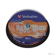 Диск DVD-R Verbatim 4.7Gb 16x Cake Box (10шт) (43523)
