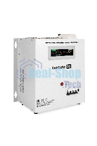 Стабилизатор напряжения настенный ExeGate Master Turbo AVS-15000 (15000ВА, вход 100-265В, цветной дисплей, выход 220В±8%, КПД 98%, 5 уровней защиты, задержка, усиленный метал.корпус, 1*Schuko+клем.колодка, RTL)