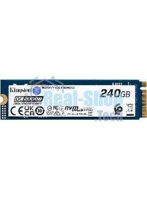 Накопитель SSD Kingston DC2000B, 240Gb, PCIe 4.0 x4, M.2 2280, R/W 4500/400