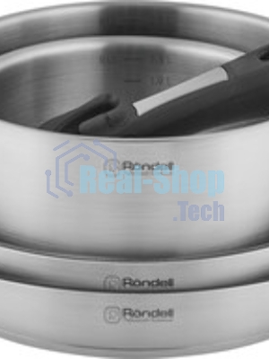 Набор Rondell RDS-1315, 5 предм: Кастрюли б/кр 16 см (1,4 л), 20 см (2,8 л), сковороды б/кр 26x5 см, 28x5 см, съемная