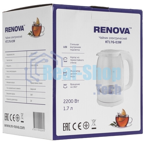 Чайник электрический Renova KT17G-03W