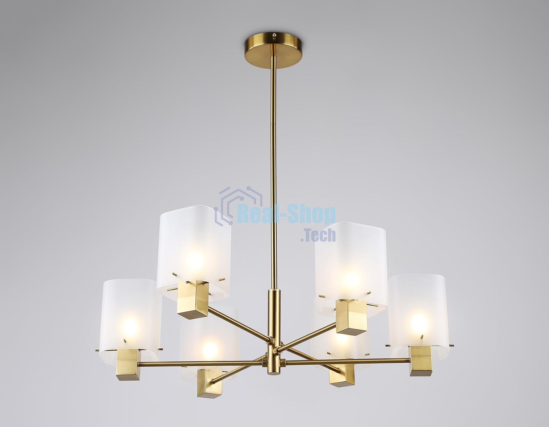 Люстра Ambrella light LH57031/6 BS/SM латунь/дымчатый E14/6 max 40W D690*690
