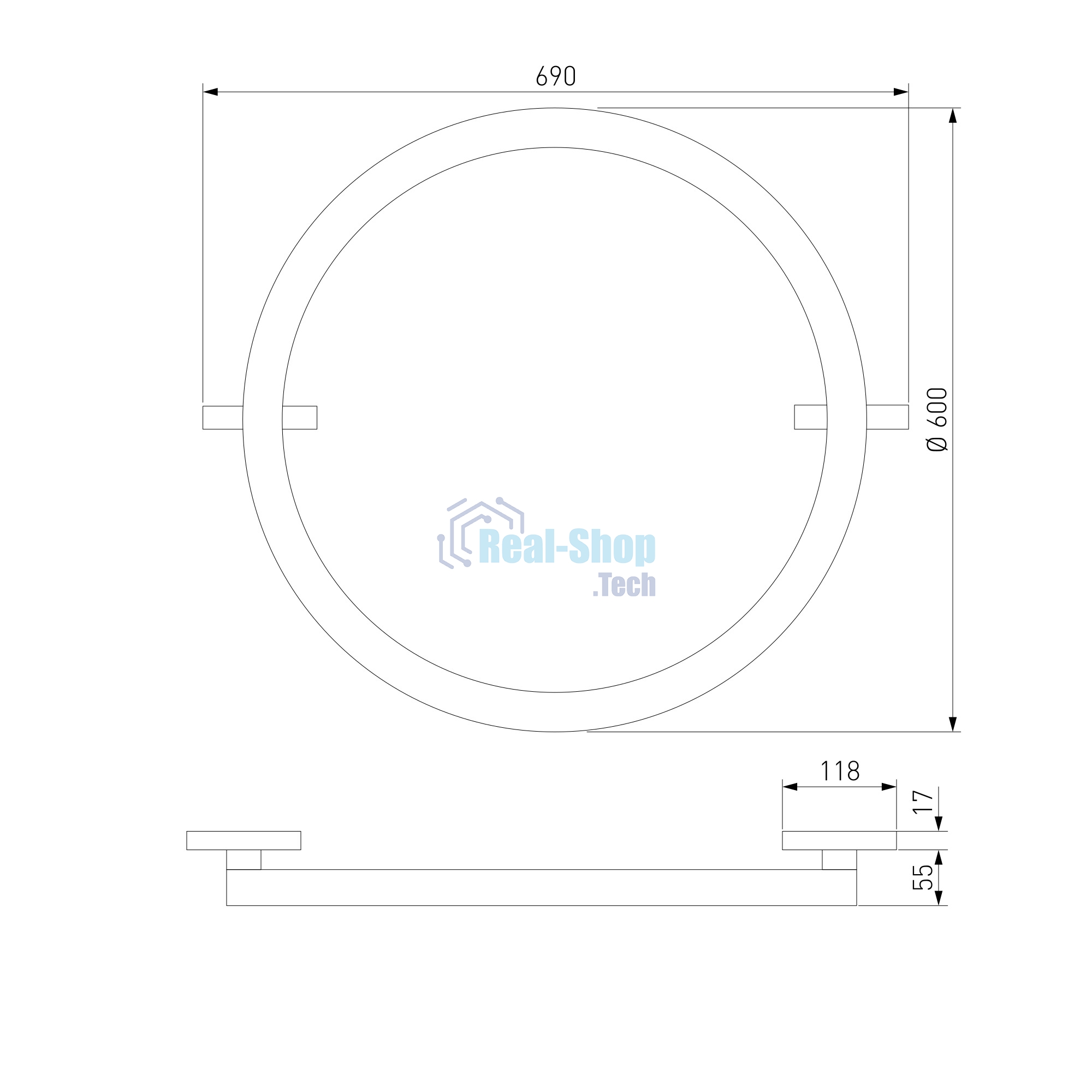 Трековый светильник Slim Magnetic 26W 4000K Most (чёрный) 85523/01