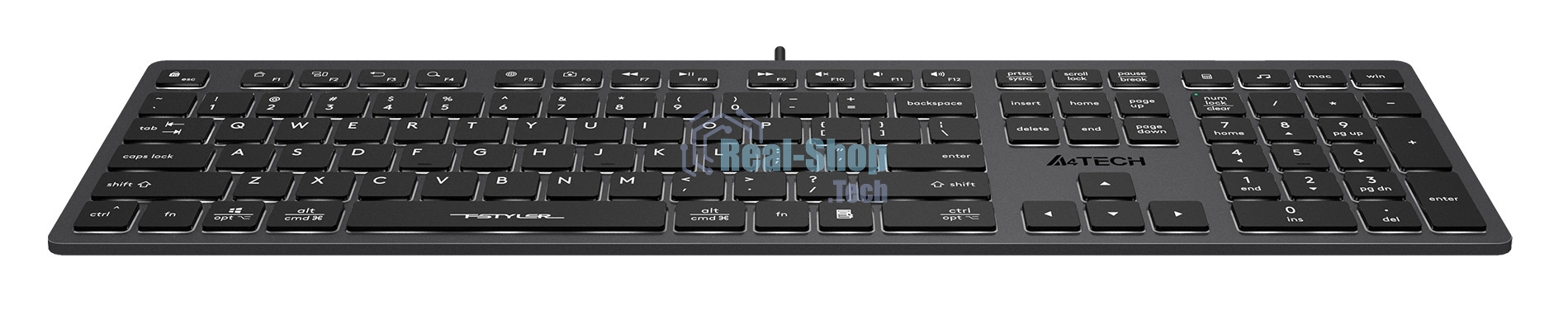 Клавиатура проводная A4Tech Fstyler FX60 серый/белый