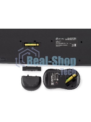 Комплект клавиатура+мышь Oklick S275W беспроводной, USB, 1600 DPI, чёрный