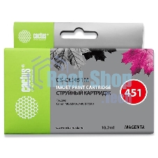 Картридж струйный Cactus CS-CLI451M пурпурный (10.2 мл) для Canon MG 6340/5440/IP7240