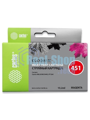 Картридж струйный Cactus CS-CLI451M пурпурный (10.2 мл) для Canon MG 6340/5440/IP7240