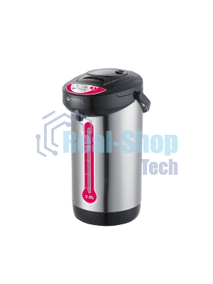 Термопот Centek CT-0080 черный, 3л, 600Вт, 3 способа подачи воды, корпус из нержавеющей стали