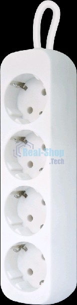 Удлинитель Defender E418 белый 1.8 м, 4 розетки 