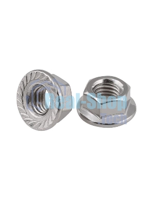 Гайка шестигранная М6 цинк. с фланцем DIN 6923 (уп.40шт) пакет Tech-Krep 141608