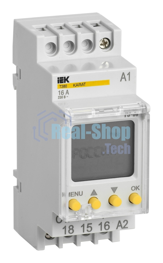 Таймер цифровой ТЭ80 16А 230В на DIN-рейку KARAT IEK MTA10-16-080