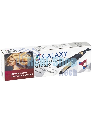 Выпрямитель для волос Galaxy Line GL 4519 черный/золотистый, 24 мм, 180 °C, 1 режим