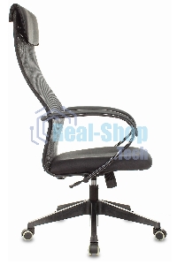 Кресло руководителя Бюрократ CH-607 TW-01 черный, сетка/ткань с подголов. крестовина пластик