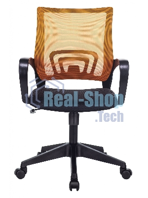Кресло Бюрократ CH-695N/OR/TW-11 оранжевый/черный, сетка, 120 кг, механизм качания