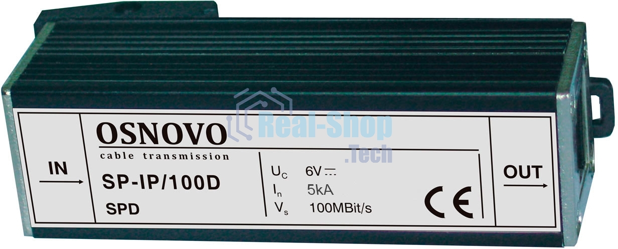 Грозозащита OSNOVO Устройство грозозащиты для ЛВС (скорость до 100 Мб/с)