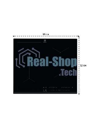 Индукционная варочная панель Electrolux CIV634 на 4 конфорки, cтеклокерамика, мощность: 7200 Вт, независимая установка, слайдерное управление,размеры (ШхГ): 59x52 см
