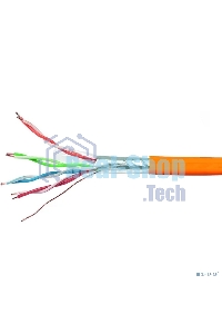 Кабель Cablexpert FPC-5051E-LSZH-4-CU indoor, FTP-LSZH 4x2x0.51, медный, кат.5e, однож., 305м, box, оранжевый