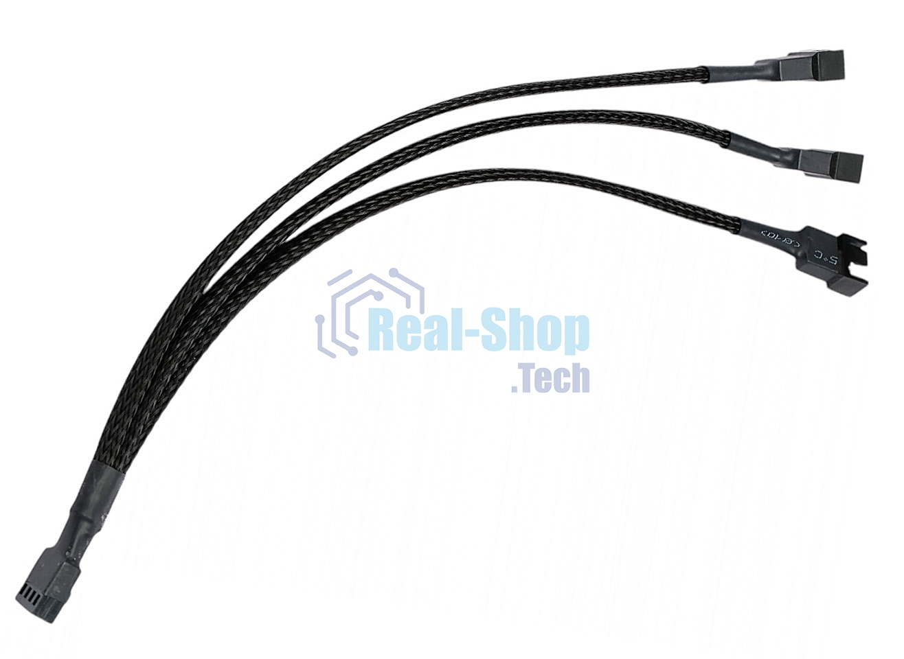 Кабель-разветвитель питания FAN Cablexpert CC-FAN-1F3M-27CM, 4pin(f)/3x4pin(m), PWM(ШИМ), медь, 27см, черный, пакет