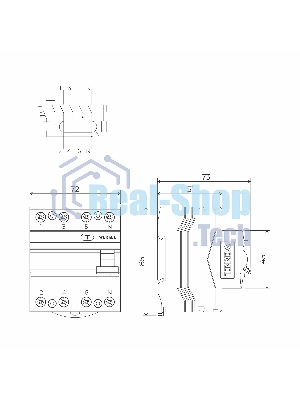 Устройство защитного отключения Werkel 3P+N 25 A 30 mА АС 6 kА W914P256
