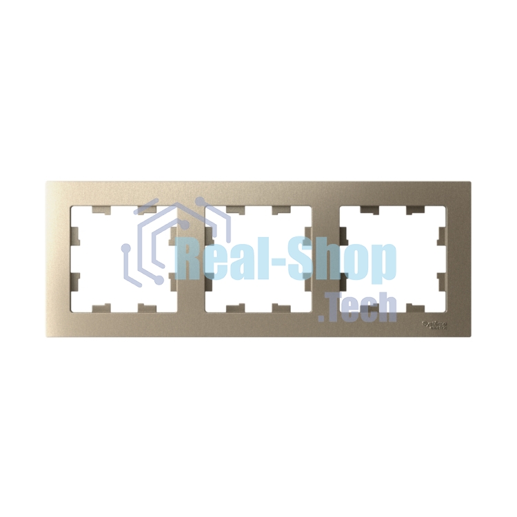 Рамка 3-м AtlasDesign универс. шампань SchE ATN000503