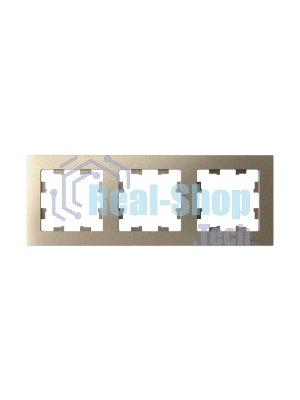 Рамка 3-м AtlasDesign универс. шампань SchE ATN000503