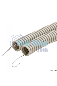 Труба гофрированная ПВХ DKC d16 мм с протяж. сер. (уп.100 м) 91916