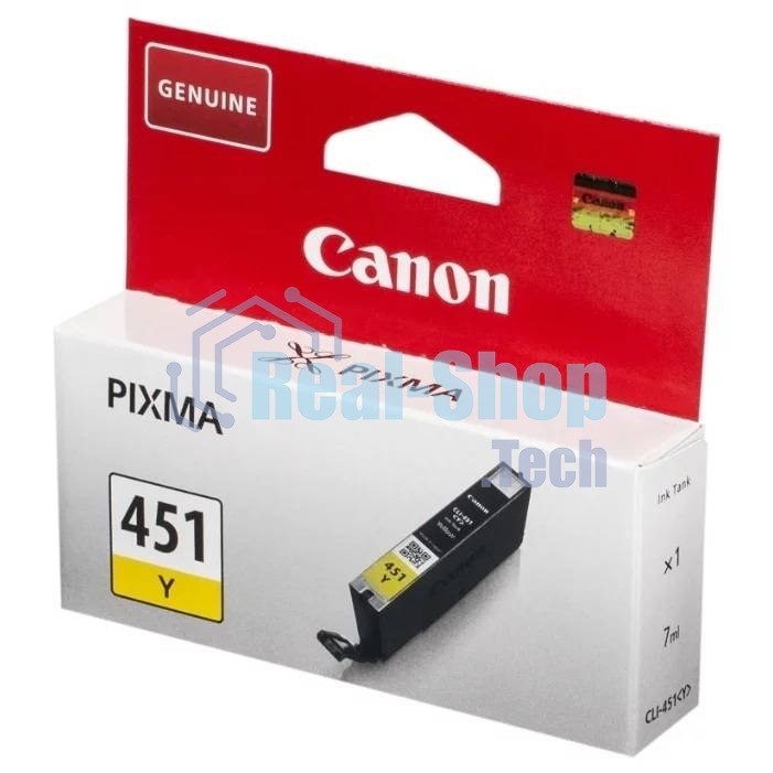 Картридж струйный CLI-451Y (6526B001) для Canon PIXMA iP7240/MG6340/MG5440, Желтый(Yellow), 344стр.