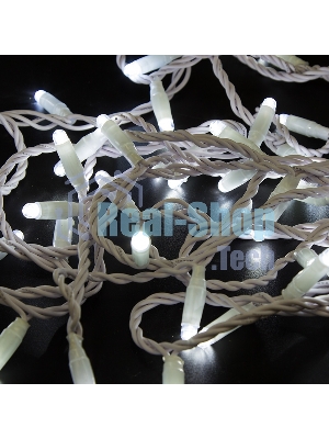 Гирлянда Neon-night Нить 10м, постоянное свечение, белый ПВХ, 24В, белый