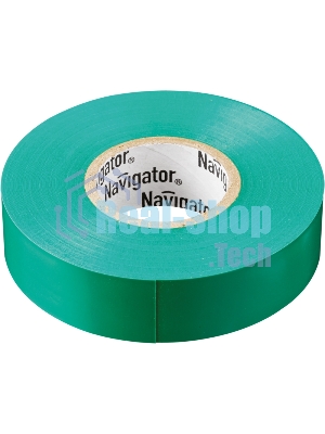 Изолента ПВХ Navigator 19 мм (рул.20м) зел. NIT-A19-20/G