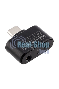 Разветвитель USB-C Hama 00135747 2порт. черный