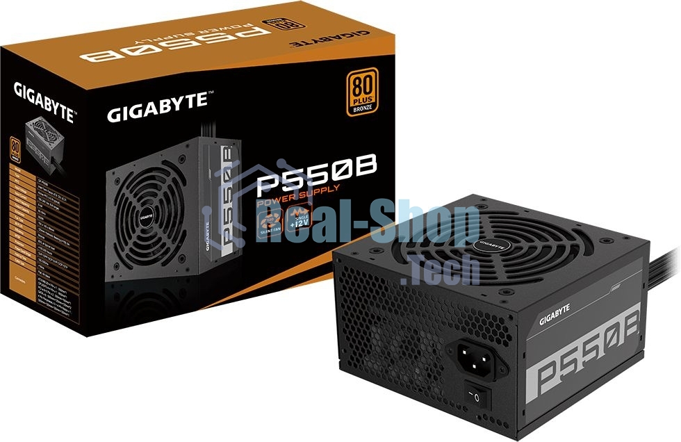 Блок питания Gigabyte GP-P550B, 550Вт, 80 PLUS Bronze, 120мм, черный