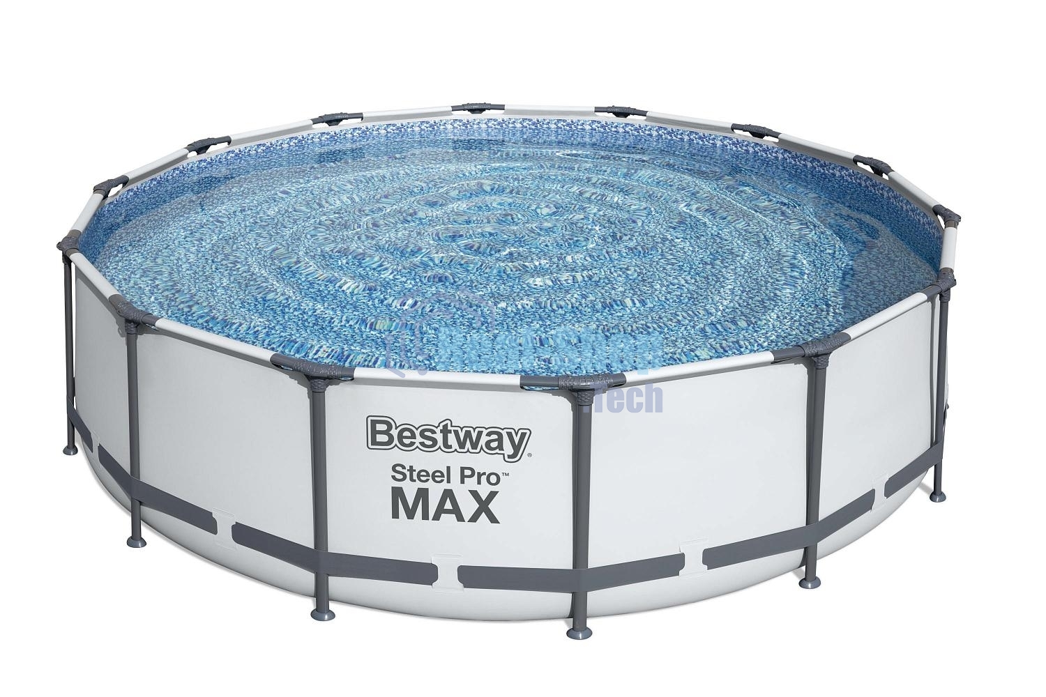 56950 BW, Bestway, Каркасный бассейн Steel Pro Max 427х107см, 13030л, фил.-насос 3028л/ч, лестница, тент, уп.1