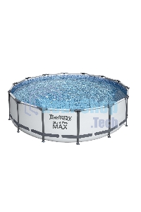 56950 BW, Bestway, Каркасный бассейн Steel Pro Max 427х107см, 13030л, фил.-насос 3028л/ч, лестница, тент, уп.1