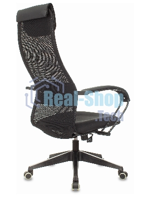 Кресло Бюрократ CH-607 TW-01 черный, сетка, подголовник