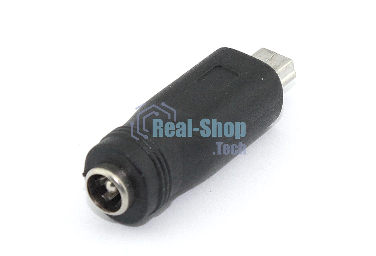 Переходник 5,5x2,1 мама на Mini USB папа 5 Pin