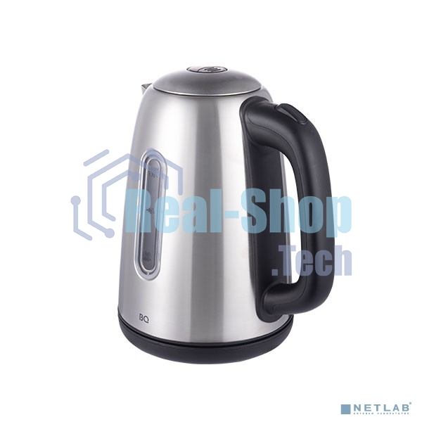 Чайник электрический BQ KT1822SW черный/стальной, мощность 2200Вт, Максимальный объем 1.7л