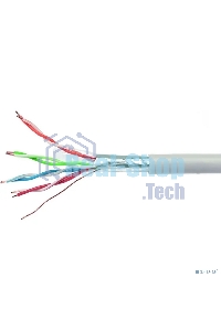 Кабель Cablexpert FPC-6057-4-CU/100, FTP indoor 4x2x0.57, медный, кат.6, однож., 100м, box, серый