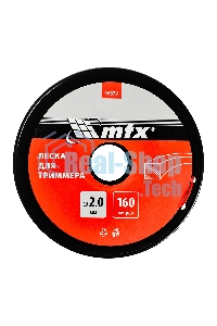 Леска для триммера MTX квадрат 2,0 мм х 160 м, на катушке