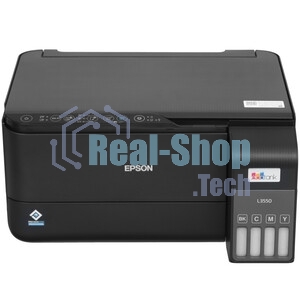 МФУ струйное Epson L3550 (C11CK59405), A4, цветной, печ. до 15 стр/мин. (ч/б) до 8 стр/мин. (цвет), скан. до 11 стр/мин. (ч/б) 28 стр/мин. (цвет), 4800 x 1200 dpi (печать) 1200x2400dpi (скан.), USB, Wi-Fi, Air Print