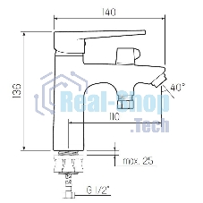 SL141-001F-1 Смеситель для умывальника с душем, Ø35