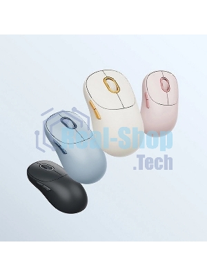 Мышь беспроводная Xiaomi Wireless Mouse 3 белый, 1200 dpi, радиоканал, Bluetooth, USB, кнопки - 5